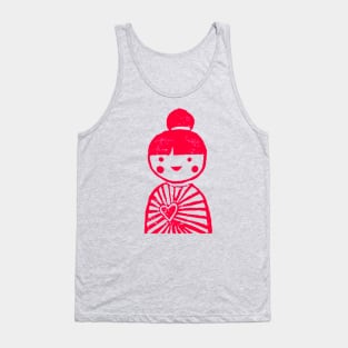 bespokentoken kokeshi print Tank Top